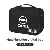 Car Digital Bag Data Cable USB Organizer Package Storage Bag For Opel Corsa Astra Insignia Vectra Zafira Meriva Mokka Grandland