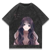 The Fragrant Flower Blooms with Dignity Anime Lover Washed T-shirt Year Round Clothing Personality Clothes Oversized Unisex Tee S