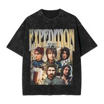 Expedition 33 Video Game Inspired Metal Band T Shirts Hip Hop Washed Short Sleeve Harajuku T-Shirts Cool for Men Women Print Tee S