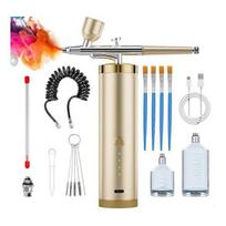 Airbrush Set Portable Airbrush with Compressor Handheld Airbrush Set Ideal for Complex Tasks Such As Tattoos/Manicures B auksas