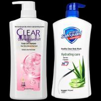 Clear Women's Sakura Shampoo & Safeguard Aloe Shower Gel Set