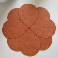 2PCS Eco-Friendly Heat Insulation Pad Sewing Petal Design Bowl Mat Coffee Coaster  Kitchen ruda