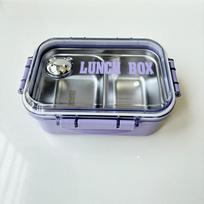 304 Stainless Steel Lunch Box with Compartment Sealed Design Food Storage Container Plastic Insulation Lunch Box School Children violetinė