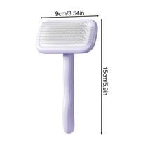 Cat Shedding Brush Pet Hair Removal Tool Cat Brush For Long Or Short Haired For Remove Loose Coat Kitten Puppies Cleaning Bath violetinė