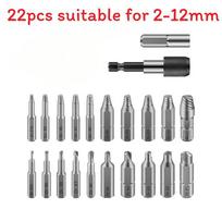 Tungsten Steel Screw Extractor Set With 22 Pieces For Removing Broken Bolts And Damaged Screws