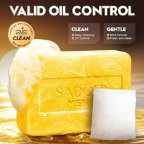 Luxury Men'S 3-In-1 Golden Cleansing Soap: Refreshing, Oil-Controlling Facial, Body, And Hand Cleansing 100g