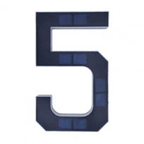 No Wiring LED House Number Plaque 6.7IN LED Address Numbers Signs Solar Digital Doorplate  Yard 5