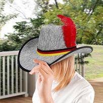 Felt Hats For Women Oktoberfest Hat With Black Red Yellow Design And Adjustable Strap Oktoberfest Headwear For Photo Prop Bar China Mainland