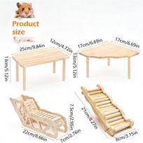 Toys Hamster Wooden Ramp Playground Maze Hamster Toys And Accessories For Guinea Pig Gerbil Mouse Small Animal Ferret Squirrel