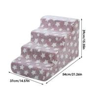 Pet Stairs Puppy Ramp For Sofa Detachable Household Kitten Ramp For Puppies Cats Living Room Bedroom Study Windowsill Sofa Bed raudona