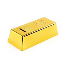 1Pcs Unique Simulation Gold Bullion Bar Decorative Gold Brick Saving Money Box Piggy Bank Coin Case Coin Bank auksas