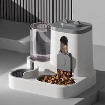 Automatic Cat Feeder and Waterer Combo Plastic Pet Food and Water Dispenser Non Spill Dog Bowl Pet Supplies KTY
