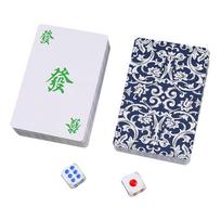 Cards 144 Mahjong Set With 2 Dice Traditional Chinese Game Portable Travel Playing Cards For Family Party Home Gathering