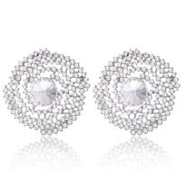 Modern Geometric Alloy Crystal Drop Earrings For Women With Sparkling Water Drill Jewelry Gift balta