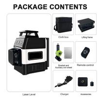 Mini Laser Level 12 Lines 3D level Self-Leveling 360° Horizontal and Vertical Cross Green Laser Beam Lines Set 2