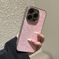 Prabangus galvanizuotas leopardinės tekstūros odinis dėklas, skirtas iPhone 16 15 14 Plus 13 12 11 Pro Max, su lęšių apsauga, smūgiams atsparus, minkštas dangtelis Capa For iPhone 15 Plus white