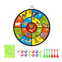 Dart Board for Kids Animal Theme Dart Games Dart Plate Dartboard Game Set 29  Target Board with 12 Sticky Balls Throwing Game