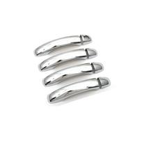 Automobilio stiliaus chromuotos durų rankenėlių apdailos Volkswagen VW Touareg 1-os kartos. 2002–2010 m white