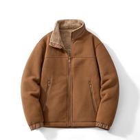 Men's Fleece-Lined Stand Collar Windbreaker - Warm Lambswool Inner Layer for Autumn and Winter 5XL