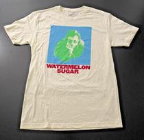 Official HS Harry Styles Watermelon Sugar 100% Cotton T-shirt Mens Tees Top, Pale Yellow, Size: Medium 2XL