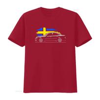 Marškinėliai Saab 9 3 Aero gerbėjams Turbo 3x 1 8t 2 0 V6 Klasikinis Švediškas Sportinis Automobilis Spausdinti vintage Skalbti Šiek tiek streetwear S