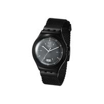 Swatch Irony serijos kvarcinis laikrodis Juodas obsidianas 41 mm Juodas ciferblatas Nerūdijančio plieno korpusas Nerūdijančio plieno apyrankė Vyriški laikrodžiai YWB405MA YWB405MA