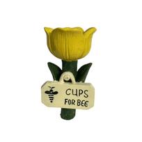 Colorful Bee Butterfly Water Dispenser Flower Shape Bee Watering Station Insect Drinking Cup  Porch geltona