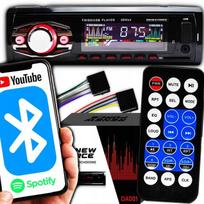 Radio Samochodowe Bluetooth 1-Din Usb Aux Mp3 Radioodtwarzacz Pilot Zestaw