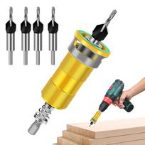 Countersink Drill Bit Set With Depth Limiter 4-Flute Repair Tools 4 Pieces Countersink Drill Bit Set For Wood For Cabinet China Mainland