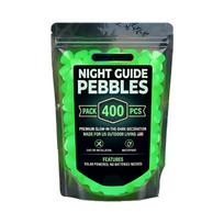 400pcs Night Guide Pebbles Glow in the Dark Stones for Outdoor Landscape Decoration Pathway Walkway Driveway Garden Yard Aquarium Home Decor One Size žalia