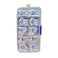 10pcs Disney Stitch Erasers, Soft and Residue-free Wipe, Exam and Art Supplies, Perfect Birthday Gift 10pcs per box