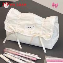 Korean Style Girls Pen Organizer With Butterfly And Cat Design And Durable Polyester Material balta