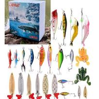 Fishing Lure 24days Christmas Advent Calendar Blind Box Fishing Gear Gift Set For Festive Events And Gifting D