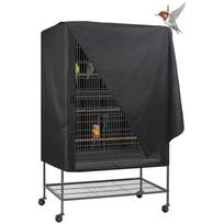 Ventilated Oxford Cloth Bird Cage Cover Waterproof Pet Bird Cage Shield  Aviary 48x48x102cm-without pattern