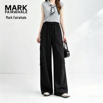 Women's High-Waist Drawstring Wide-Leg Pants L juoda