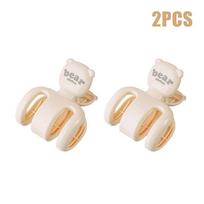 2pcs Little Bear Drying Clip Sunning Quilts Wind Proof Large Plastic Clips Fixing Clothes Clips Wide Opening Towel Chair Clips