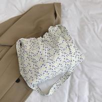 Fashi Simple Casual Shopper Tote Bags Crossbody Bag Flower Floral Canvas Shoulder Bag Large Capacity Handbag violetinė