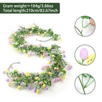 Simulation Easter Easter Egg Eucalyptus Vine Wreath Green Plant Vine Decor Plant Wall Hanging Home Party Atmosphere Decoration