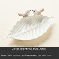 New Cute Bird Dim Sum Tray Ceramic Jewelry Storage Tray Creative Shelf Dim Sum Tray Home Tea Table Desktop Decoration Gifts