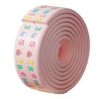 Soft Baby Anti-collision Strip Double-sided Tape Table Corner Protective Cover  Kids Pink Numbers