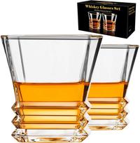 Szklanki Do Whisky Drinków Grube Szkło Kryształowe 300Ml Zestaw 2Szt Dar