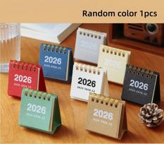 Simple Mini Paper Desk Calendar Creative Portable Spiral-Bound Calendar For Time Planning Notebook Desktop Ornament