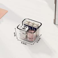 Transparent Desk Drawer Organizer PET Save Space Mirror Cabinet Organizer Stackable Design Multifunction Desktop Storage Box