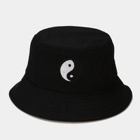 Punk Yin Yang Spaudinys Poros Kibiro Skrybėlaitės Lauko Kelioninės Kepurės Chic Atsitiktinės Kepurės nuo Saulės Moterims Paauglių Plaukų Aksesuarai One Size juoda