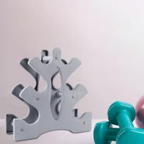 3 Tier Dumbbell Rack Stand Leaf Design Portable Weight Holder Max 25kg Load
