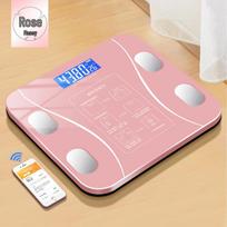 Smart Bluetooth Rechargeable Body Fat Scale with Precision Weight and Waistline Measurement 26x26cm