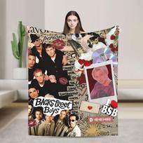 BSB Backstreet Boys Grupės Flanelinis pledas Minkšti patalynės užtiesalai Sofai Lovai Stovyklavimui Gatvės Tendencija Lovatiesė Sofos Lovoje Dangalas 30x40in