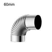 60/70/80mm Nerūdijančio plieno 90 laipsnių alkūnė Kaminų įdėklo lenkimas 90° Daugiavamzdžiai krosnies vamzdžiai Lauko stovyklavimui Malkinės krosnys Kaminas white
