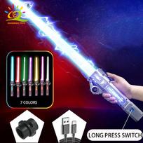 Spalvingas kardas Reguliuojami kardai Žaislai Vaikams Įtraukiamas kardas Žaislai Berniukams Šviečiantys dovanos light saber