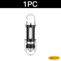 Mini Multifunctional EDC Keychain Flashlight COB Work Light Portable Rechargeable Emergency Light Suitable for Walking Hiking and Indoor Use 1PC-Upgraded Version gray